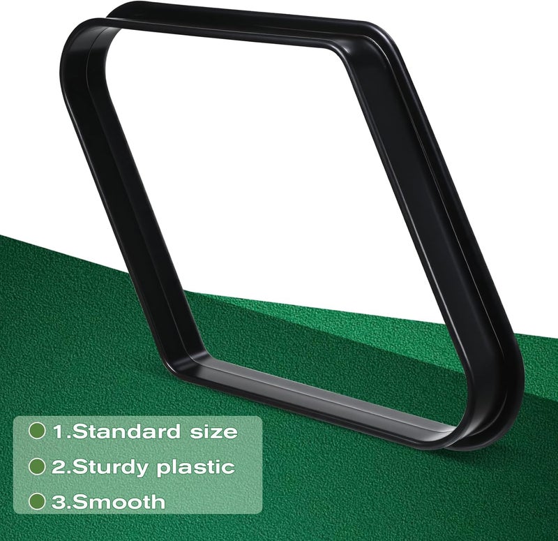 Zelphvt Black Billiards 9 Ball Pool Table Triangle Rack 9-Ball Diamond Pools Ball Racks Plastic Triangle Rack for 2-1/4" Pools Balls Pool Table Accessories - Image 3